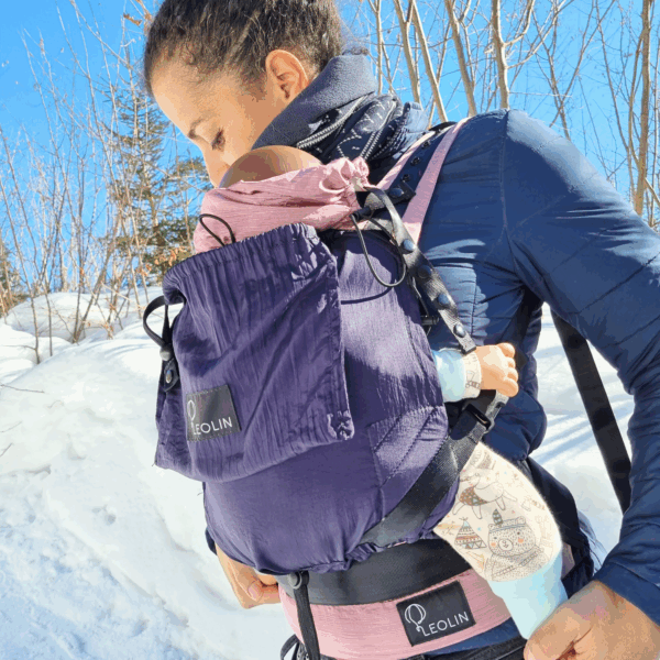 Babytrage Mini - Blue Purple | Powder Melange – Bild 3