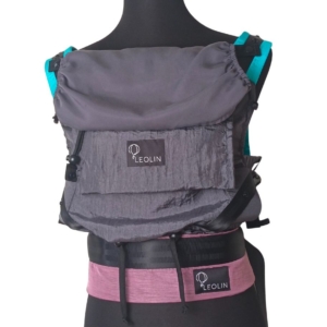 Babytrage Mini Grau türkis Powder