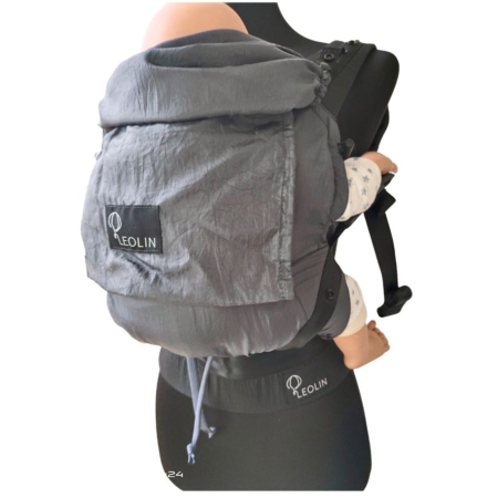 Leolin Mini Babytrage grau schwarz